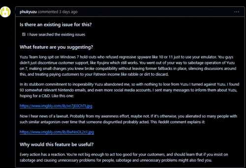 因模拟器体验差 Yuzu用户向任天堂怒发93封邮件控诉