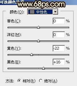 Photosho调制出大气的黄褐色霞光草原人物图片