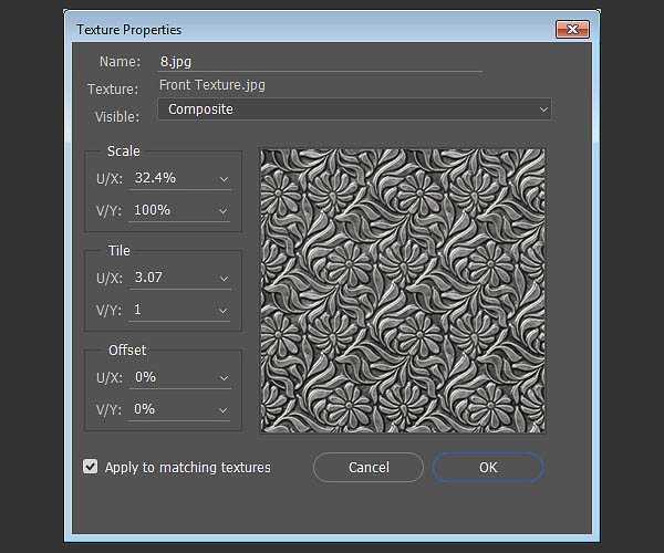 PS利用3D工具制作细腻的浮雕花纹立体字教程