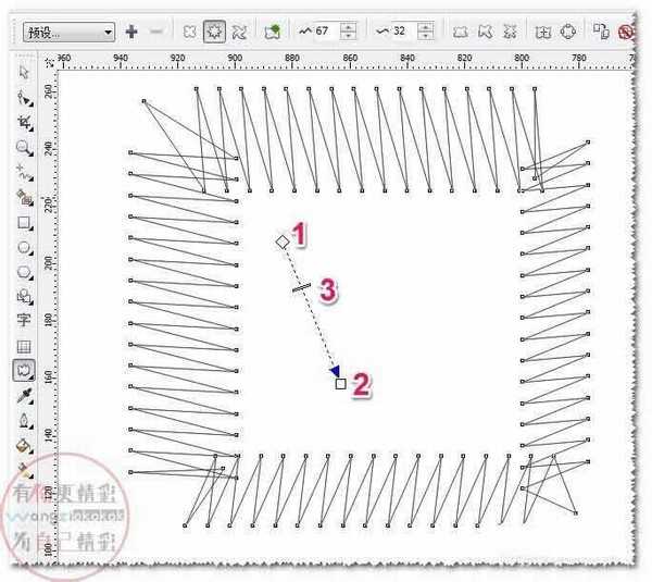 cdr软件变形工具之拉链变形使用方法