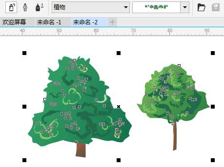 CDR阴影工具制作渐变投影效果