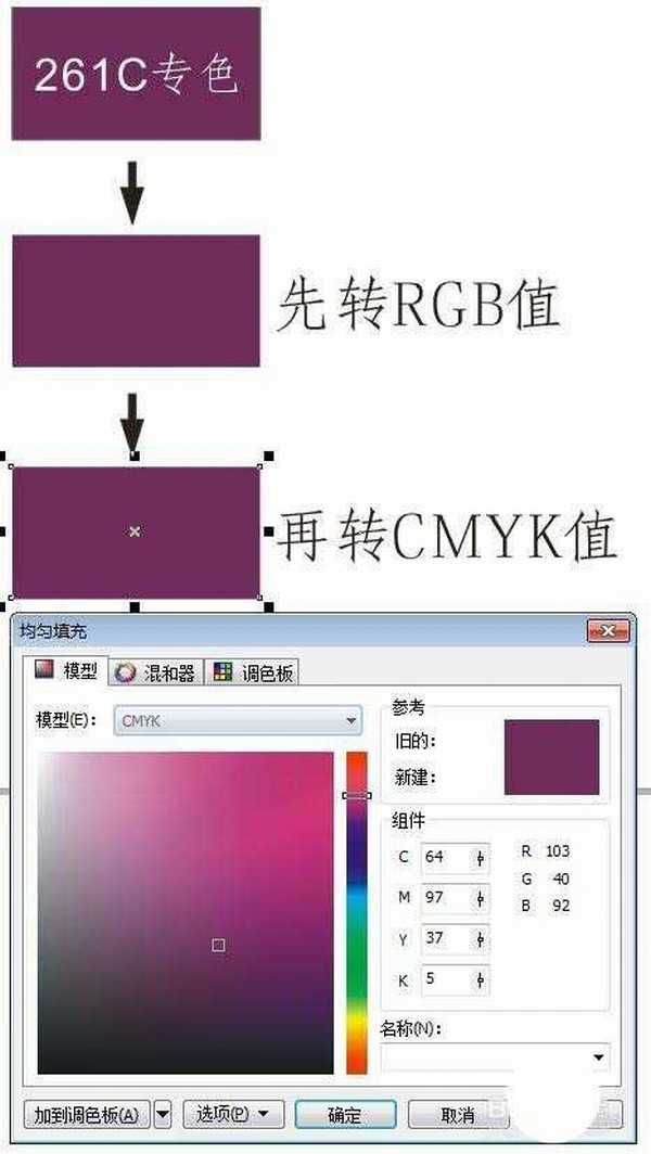 cdr怎么使用四色更准确还原专色?