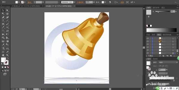 ai怎么绘制2.5d立体效果的铃铛素材图?