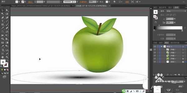 ai怎么绘制苹果? ai立体苹果的画法