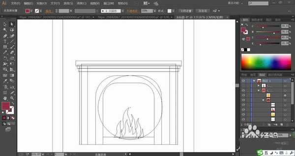 ai怎么绘制扁平化的火炉? ai火炉的画法