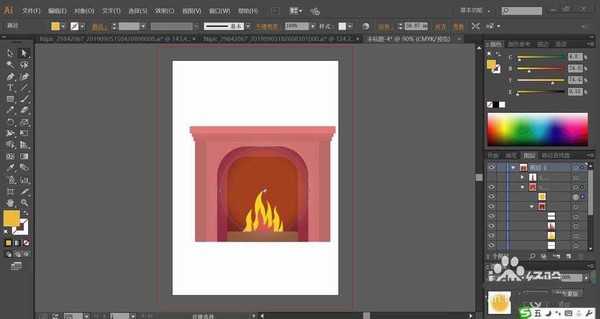 ai怎么绘制扁平化的火炉? ai火炉的画法