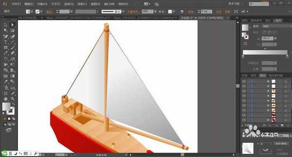 ai怎么绘制立体的帆船? ai帆船矢量图的绘制方法