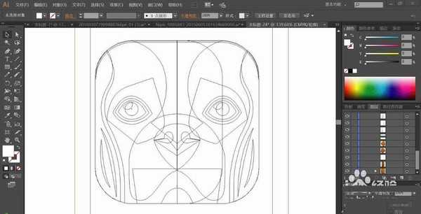 ai怎么设计折页效果的猎犬头像? ai猎犬头像的设计方法