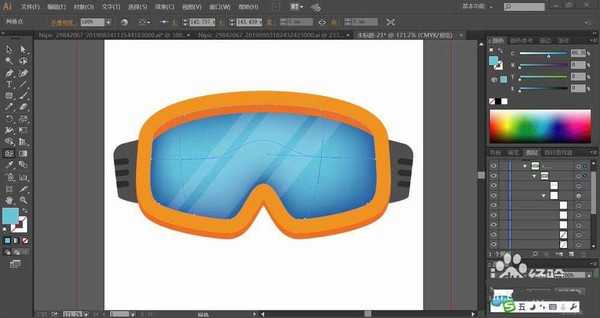 ai怎么画太阳镜护目镜? ai护目镜的绘制方法