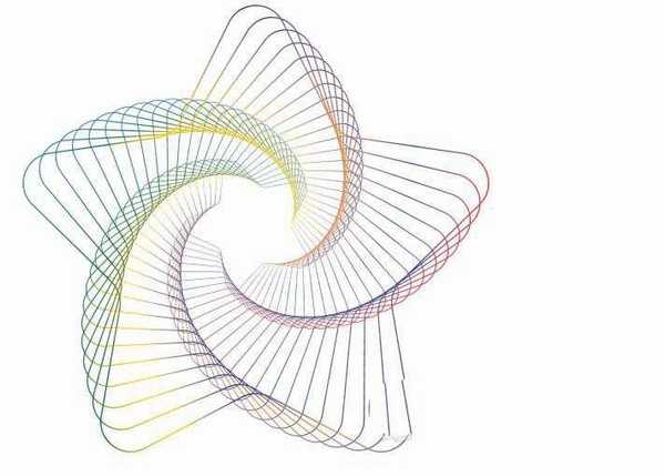 ai怎么绘制螺旋线效果的星星图形?